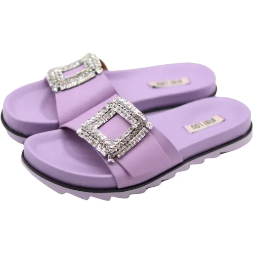 Sliders, Elegant Diamond Line Style , female, Sizes: 6 UK - Bibi Lou - Modalova