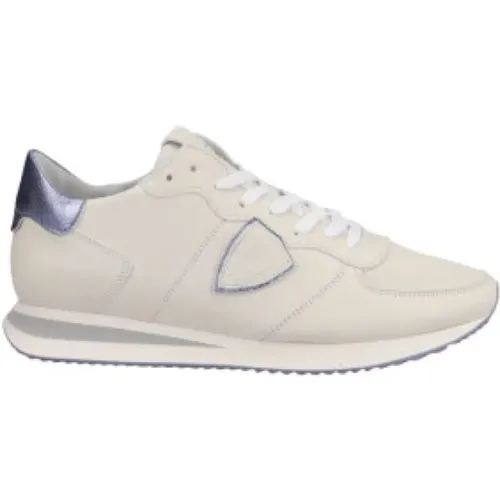 Bi-Color Leather Sneakers for Summer , female, Sizes: 5 UK, 3 UK - Philippe Model - Modalova