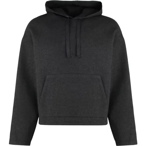 Wollmisch-Sweatshirt mit Seitenschlitzen , Herren, Größe: L - Ami Paris - Modalova