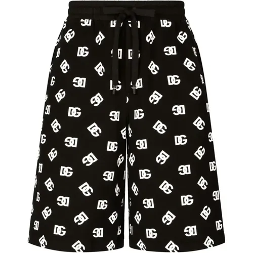 Logo Shorts with Drawstring Waist , male, Sizes: S, M - Dolce & Gabbana - Modalova