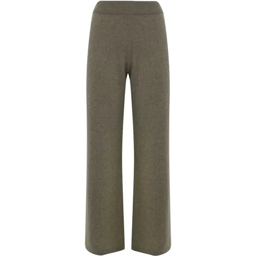 Weite Wollmischung gerippte Hose , Damen, Größe: M - Max Mara Weekend - Modalova