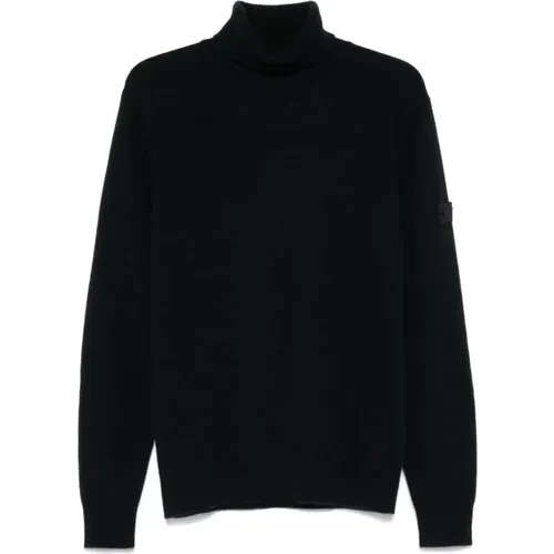 Schwarzer Wolle-Yak Blend Pullover , Herren, Größe: M - Peuterey - Modalova