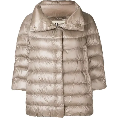 Dove Grey Down Coat , female, Sizes: S, 2XS, XS, M - Herno - Modalova