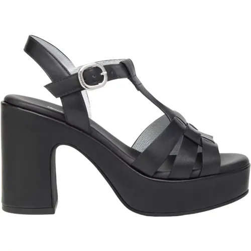 Schwarze Sandalen für Frauen , Damen, Größe: 39 EU - Nerogiardini - Modalova