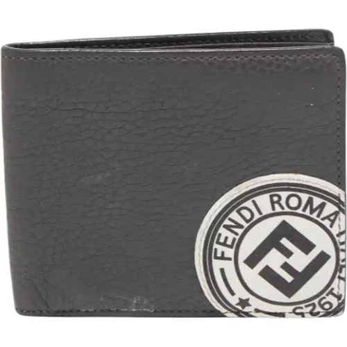 Luxury Leather Men`s Wallet , female, Sizes: ONE SIZE - Fendi Vintage - Modalova
