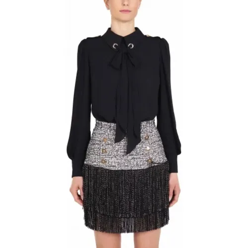 Divisible Dress with Shirt and Tweed Skirt , female, Sizes: M - Elisabetta Franchi - Modalova