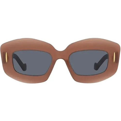Nude Square Sunglasses , female, Sizes: ONE SIZE - Loewe - Modalova