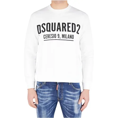 Ceresio 9 Cool Sweater - Weiß , Herren, Größe: M - Dsquared2 - Modalova