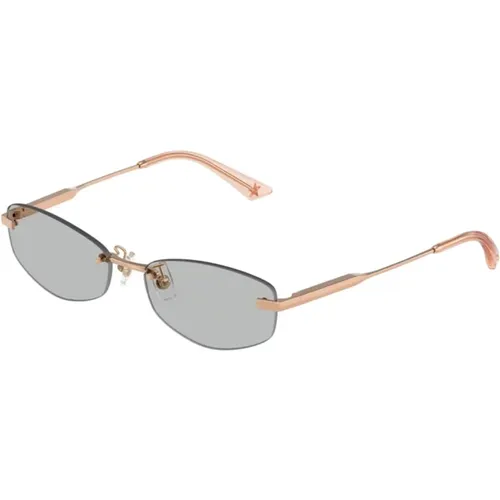 Rose Gold Sunglasses with Light Grey Lenses , female, Sizes: 57 MM - Jimmy Choo - Modalova