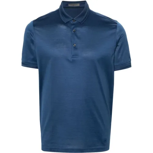 Blaue T-Shirts und Polos Corneliani - Corneliani - Modalova