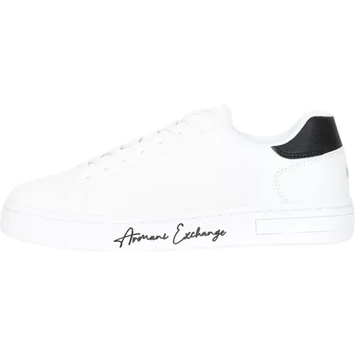 Weiße Damen-Sneaker mit Logo-Druck , Damen, Größe: 41 EU - Armani Exchange - Modalova