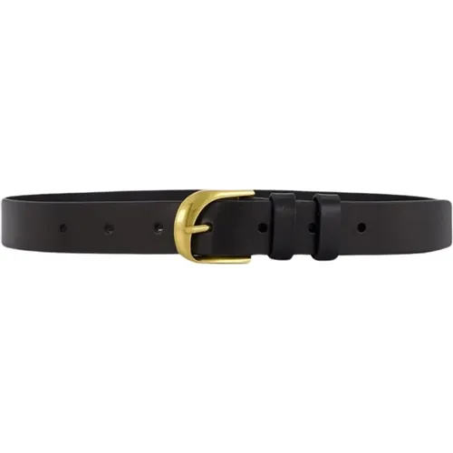 Timeless Gold Leather Belt , female, Sizes: L - Frame - Modalova