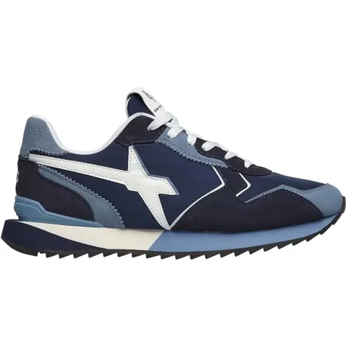 Blaue Sneakers Navy-Celeste Unisex Stil , Herren, Größe: 41 EU - W6Yz - Modalova