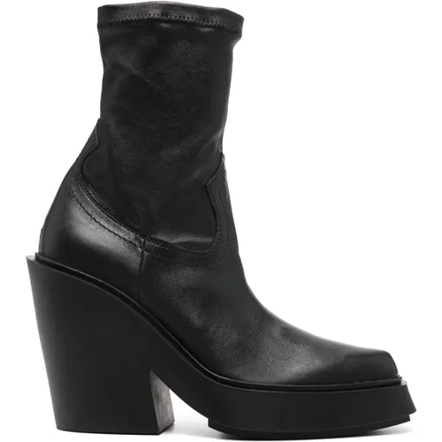 Western-Style Calf Leather Boots , female, Sizes: 6 UK, 5 UK, 7 UK - Vic Matié - Modalova