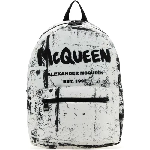 Bedruckter Nylon-Rucksack , Herren, Größe: ONE Size - alexander mcqueen - Modalova