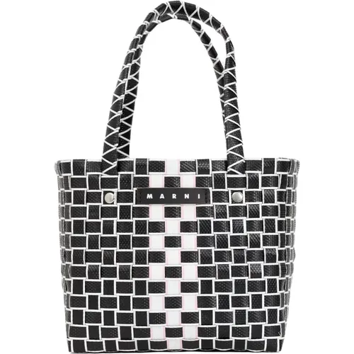 Schwarze Box Korb Handtasche , Damen, Größe: ONE Size - Marni - Modalova