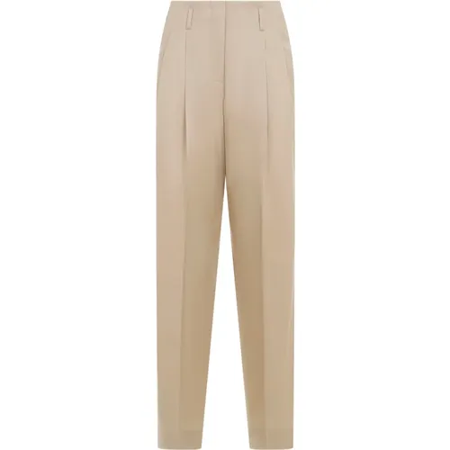 Sand Wide Leg Pants , Damen, Größe: S - Golden Goose - Modalova