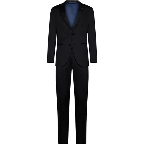Notched Collar Suit with Front Button , male, Sizes: XL, 3XL, M, 2XL, L - D4.0 - Modalova