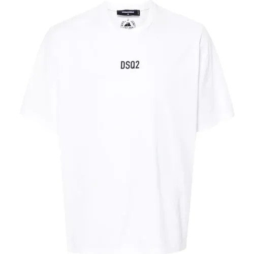 Weiße T-Shirts & Polos für Männer , Herren, Größe: M - Dsquared2 - Modalova