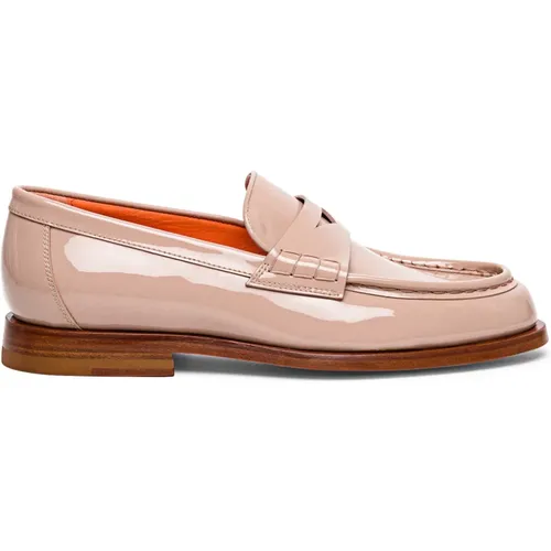 Leder Loafer für Frauen , Damen, Größe: 37 EU - Santoni - Modalova