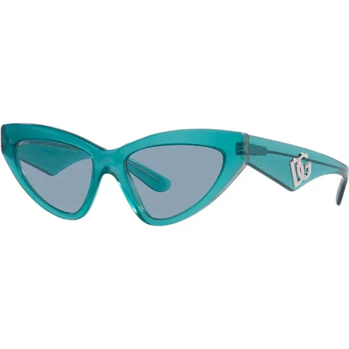 Atemberaubende Grün Blaue Sonnenbrille - Dolce & Gabbana - Modalova