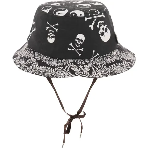 Bandana Bucket Hat mit Logo Plaque , Herren, Größe: 57 CM - Children Of The Discordance - Modalova