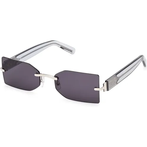 Rectangular Sunglasses Silver Transparent , unisex, Sizes: 54 MM - Gcds - Modalova