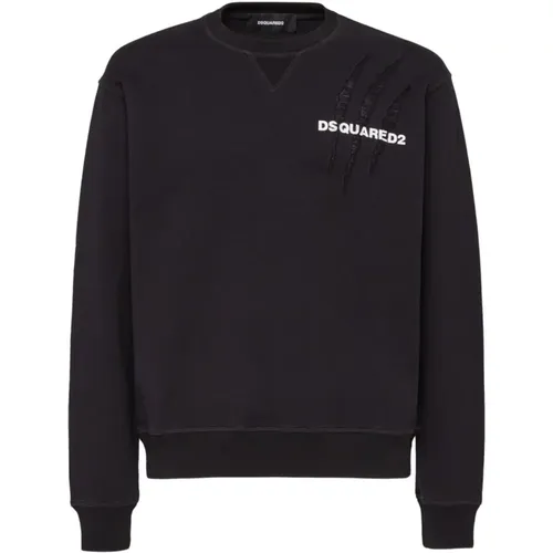 Schwarze Pullover für Männer , Herren, Größe: M - Dsquared2 - Modalova