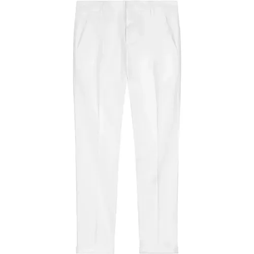 Weiße Baumwoll-Stretch-Slim-Fit-Hose , Herren, Größe: W33 - Dondup - Modalova