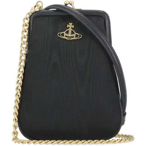 Viscose Shoulder Bag with Orb Logo , female, Sizes: ONE SIZE - Vivienne Westwood - Modalova