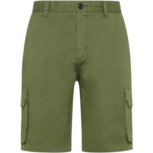 Militärgrüne Bermuda-Shorts , Herren, Größe: W32 - Sun68 - Modalova