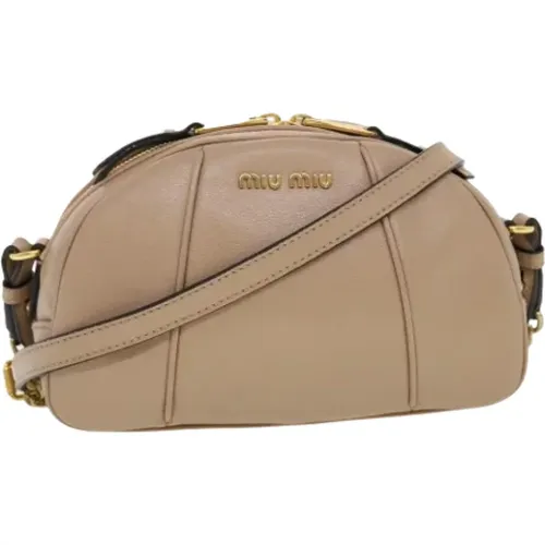 Pre-owned Leather shoulder-bags , female, Sizes: ONE SIZE - Miu Miu Pre-owned - Modalova