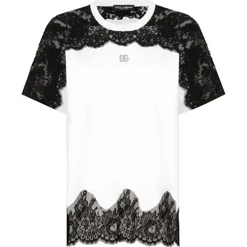 Casual Baumwoll T-Shirt in Schwarz - Dolce & Gabbana - Modalova