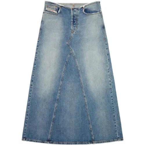 Denim A-Line Skirt , female, Sizes: W28, W26, W25, W27 - Diesel - Modalova