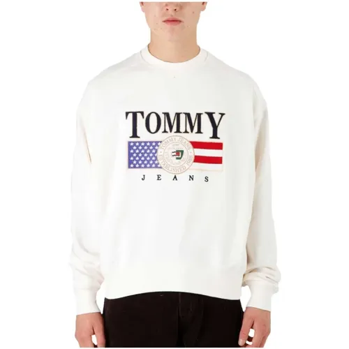 Boxy Luxe Sweatshirt Tommy Jeans , male, Sizes: XL - Tommy Hilfiger - Modalova