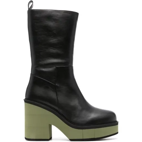 Leather Heel Ankle Boots , female, Sizes: 7 UK, 6 UK, 8 UK - Paloma Barceló - Modalova