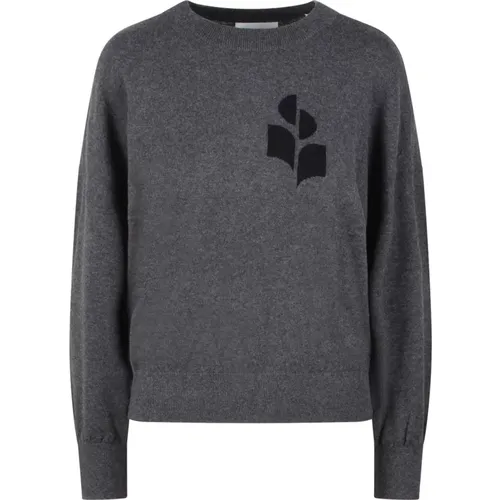 Kontrastlogo Rundhalsausschnitt Pullover , Damen, Größe: 3XS - Isabel Marant Étoile - Modalova