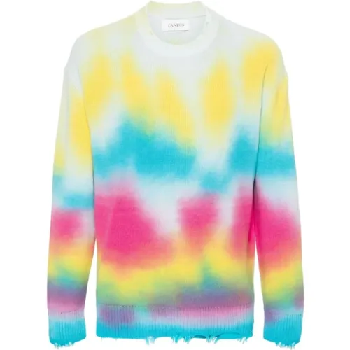 Tie Dye Sweater Pullover , Herren, Größe: S - Laneus - Modalova