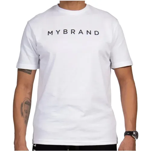 Cotton T-shirt , male, Sizes: M, L, XL, S - My Brand - Modalova