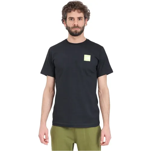 Schwarzes Koordinaten-Druck T-Shirt Regular Fit , Herren, Größe: L - The North Face - Modalova