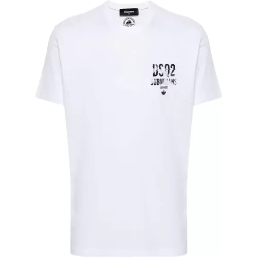 Logo Print T-Shirt , male, Sizes: L, S - Dsquared2 - Modalova