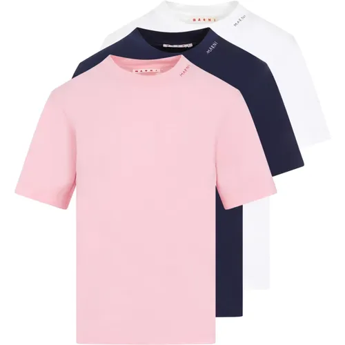 Multicolour Cotton T-shirt Pack , female, Sizes: 2XS - Marni - Modalova