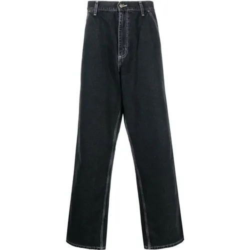 Schwarze Denim Jeans mit Kontrastnähten - Carhartt WIP - Modalova