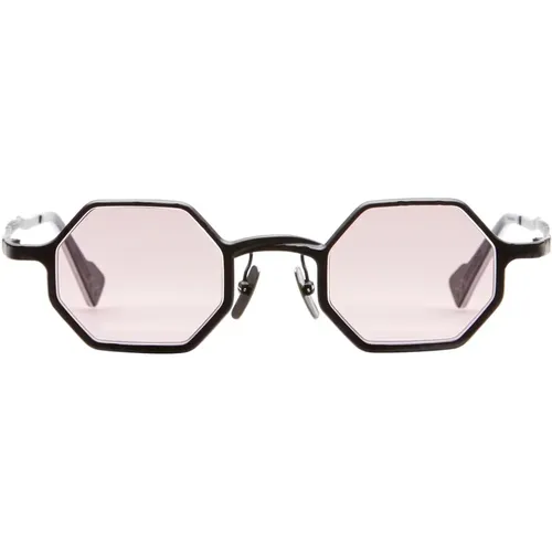 Hexagonal Sunglasses - Black Matte , male, Sizes: ONE SIZE - Kuboraum - Modalova