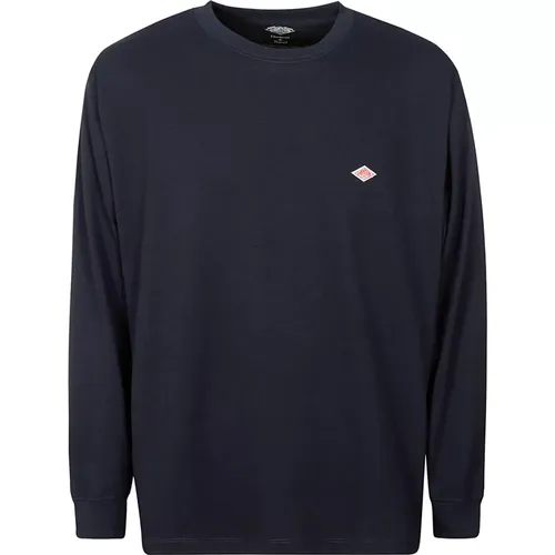 Cotton Long-Sleeve Logo Shirt , male, Sizes: 2XL, XL - Danton - Modalova