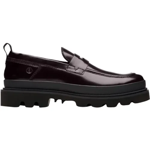 Elegante Bequeme Bordeaux Leder Loafers - Clarks - Modalova