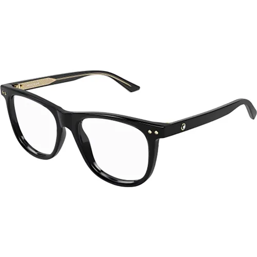 Schwarze optische Brillen für Männer , Herren, Größe: 54 MM - Montblanc - Modalova