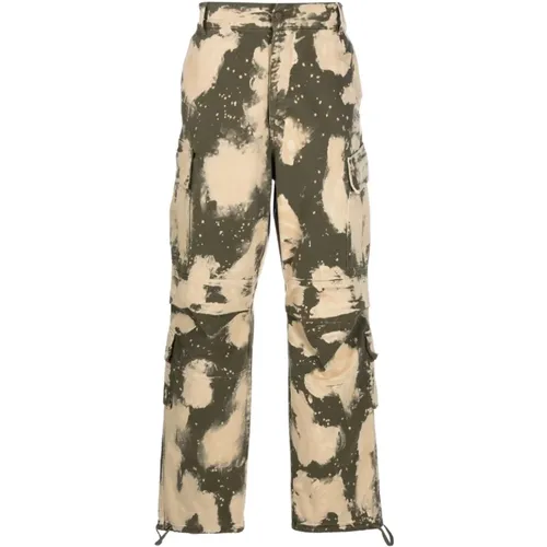 Cargo Trousers with Abstract Print , male, Sizes: L - Darkpark - Modalova