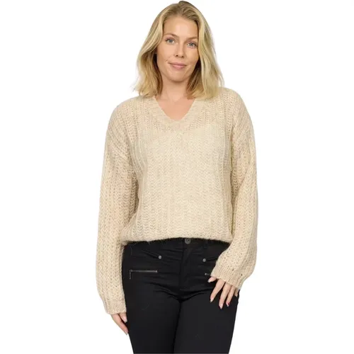 Weicher Strickpullover mit V-Ausschnitt - 2-Biz - Modalova