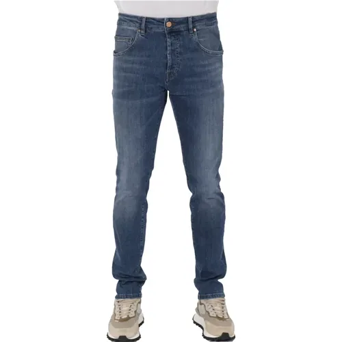Slim Fit blaue Jeans für Herren , Herren, Größe: W34 - Don The Fuller - Modalova